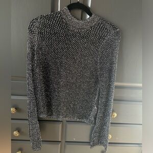 Mesh knit/woven top!